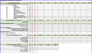 Extracto de la Hoja de Calculo IMA utilizada para agregar los datos del programa de Salud Reproductiva